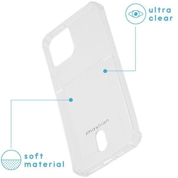 imoshion Soft Case Back Cover mit Kartenfach Apple iPhone 12 Pro Max - Transparent