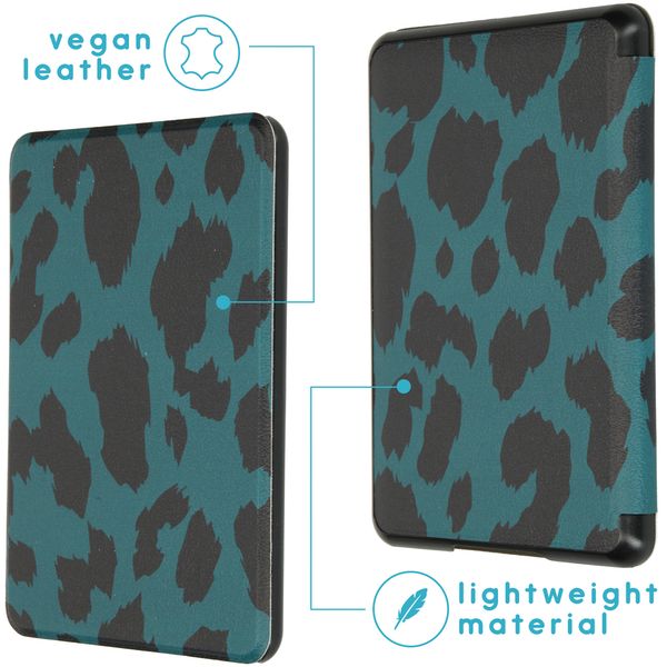 imoshion Design Slim Hard Case Klapphülle Amazon Kindle Paperwhite 4 - Green Leopard