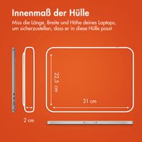 imoshion Laptop Hülle 13 Zoll - Laptop Sleeve mit Fach - Apricot Crush Orange