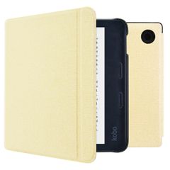 imoshion Canvas Sleepcover Klapphülle mit Stand Kobo Libra 2 / Tolino Vision 6 - Glitter Gold