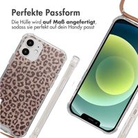 imoshion Design Hülle mit Band Apple iPhone 12 (Pro) - Leopard Mood