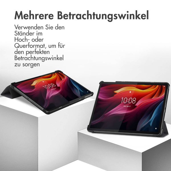 imoshion Design Trifold Klaphülle Lenovo Tab K11 Plus - Black Marble