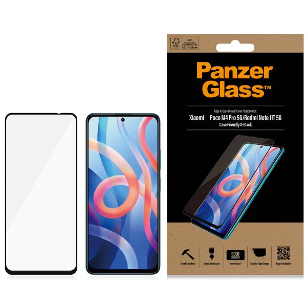 PanzerGlass Case Friendly Displayschutzfolie für das Xiaomi Redmi Note 11 (4G) / Note 11S (4G)