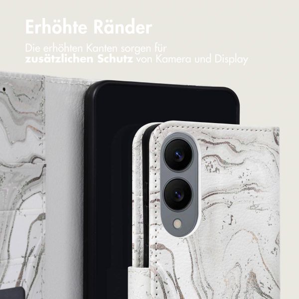 imoshion Design Klapphülle Samsung Galaxy S25 Edge - Sandy Marble