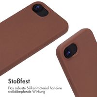 imoshion SilikonHülle mit Band Apple iPhone 17e / 16e - Braun