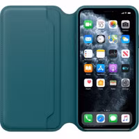 Apple Leather Folio Klapphülle für das Apple iPhone 11 Pro Max - Peacock