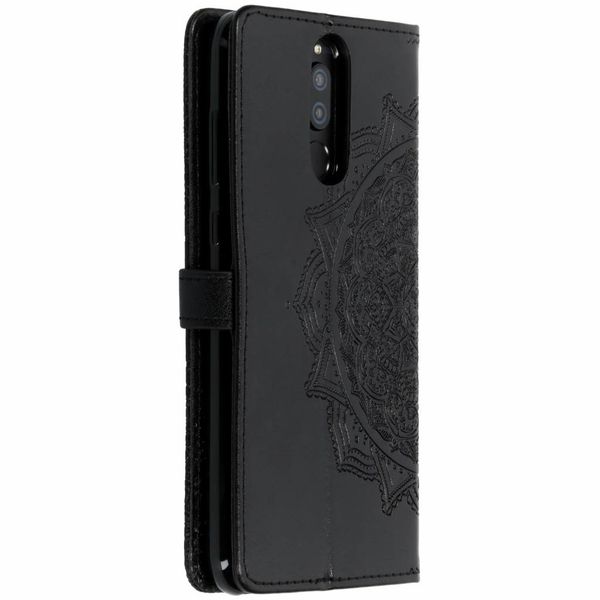 Mandala Klapphülle Schwarz für das Huawei Mate 10 Lite