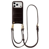 Selencia Nova Echtleder Backcover mit Kartenhalter Apple iPhone 17 Pro Max - Dark Chocolate