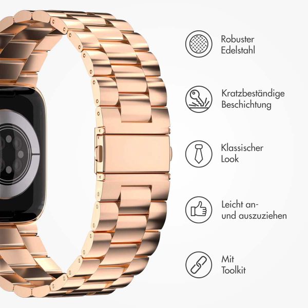 imoshion Edelstahlarmband für das Apple Watch Series 1 bis 9 / SE (38/40/41 mm) | Series 10 / 11 (42 mm) - Rose Gold