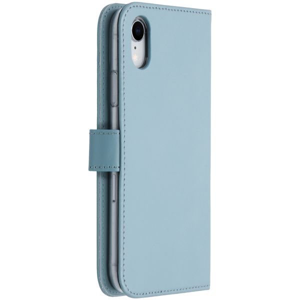 Selencia Echtleder Klapphülle iPhone Xr - Air Blue