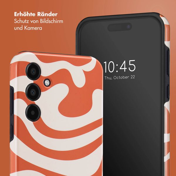 Selencia Vivid Tough Back Cover für das Samsung Galaxy A35 - Dream Swirl Orange