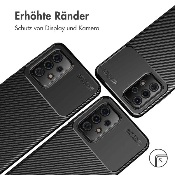 imoshion Carbon-Hülle für das Samsung Galaxy A52(s) (5G/4G) - Schwarz