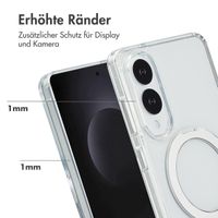 Accezz Ring Stand Backcover mit MagSafe Samsung Galaxy S25 Edge - Transparent