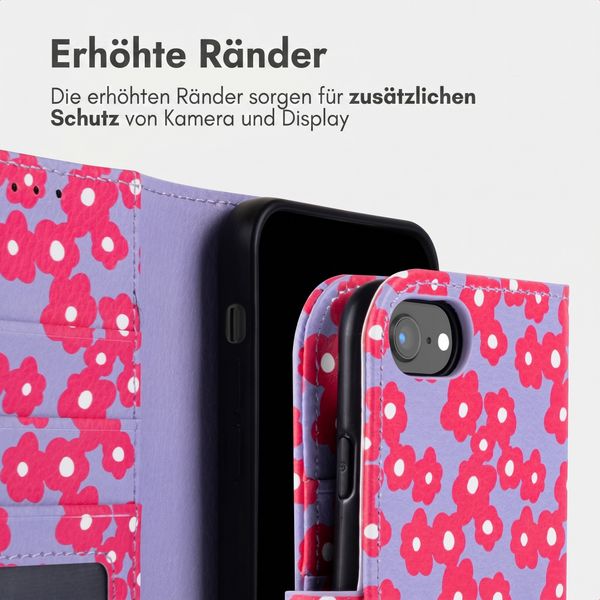 imoshion Design Klapphülle Apple iPhone 17e / 16e - Dusty Rose Blossoms