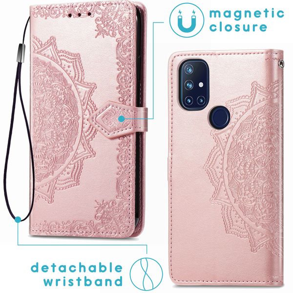 imoshion Mandala Klapphülle OnePlus Nord N10 5G - Rosé gold
