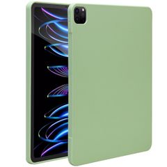 Accezz Liquid Silicone Back Cover mit Stifthalter für das iPad Pro 12.9 (2022) / Pro 12.9 (2021) / Pro 12.9 (2020) - Hellgrün