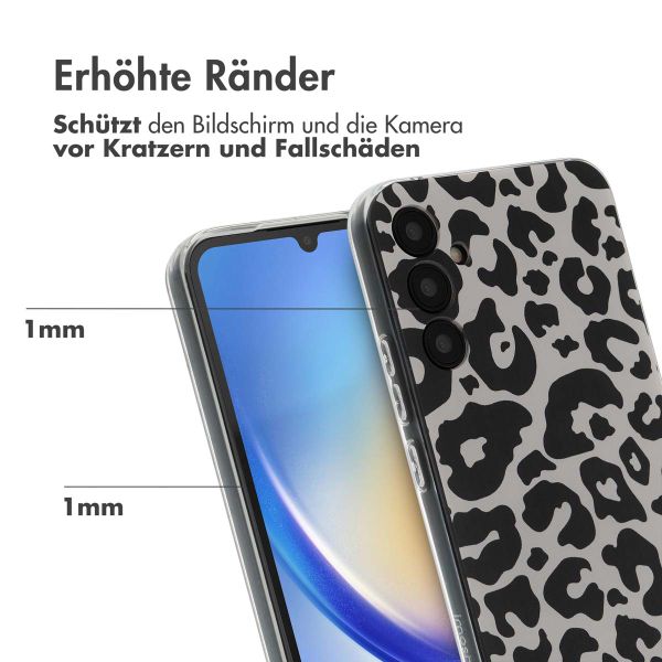 imoshion Design Hülle Samsung Galaxy A34 (5G) - Leopard Transparent