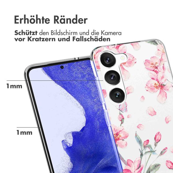 imoshion Design Hülle Samsung Galaxy S23 Plus - Blossom Watercolor