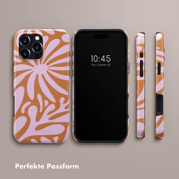 Selencia Vivid Tough Back Cover MagSafe für das Apple iPhone 16 Pro Max - Modern Bloom Pink
