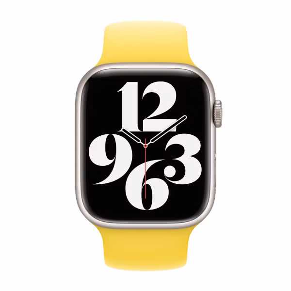 Apple Silikon Solo Loop für das  Apple Watch | 38/40/41/42 mm - Größe 7 - Canary Yellow