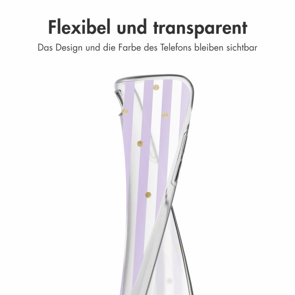 imoshion  Design Hülle für das iPhone SE (2022 / 2020) / 8 / 7 - Sparkle Lines Lavender