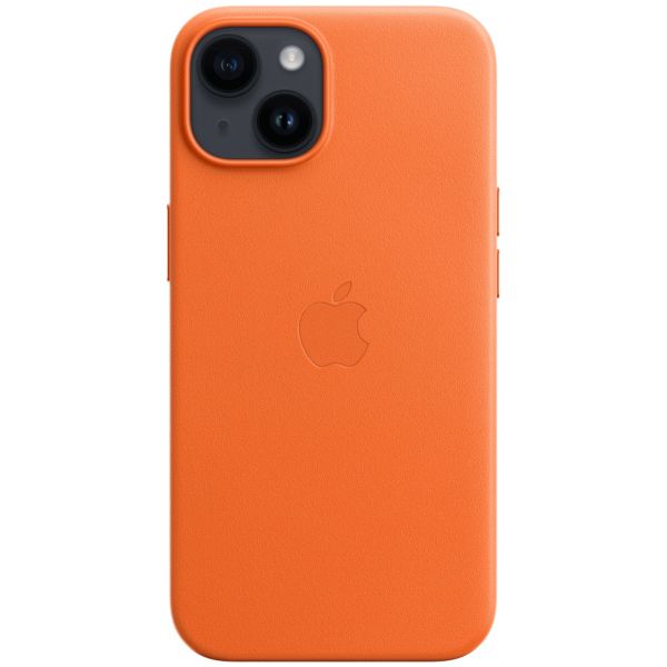 Apple Leder-Case MagSafe für das iPhone 14 - Orange