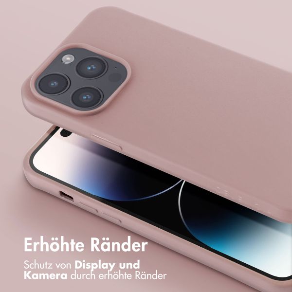 Selencia Silikonhülle mit abnehmbarem Band für das iPhone 14 Pro Max - Sand Pink