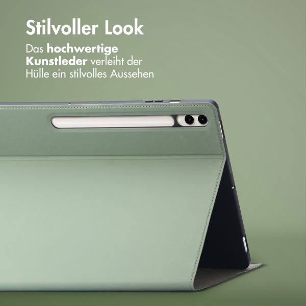 Accezz Classic Klapphülle Samsung Galaxy Tab S10 Plus / Tab S9 FE Plus / Tab S9 Plus - Grün