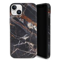 Selencia Aurora Fashion Back Case für das iPhone 15 Plus - Strapazierfähige Hülle - 100% recycelt - Schwarzen Marmor