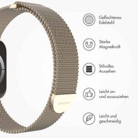 imoshion Mailändische Magnetarmband für die Apple Watch Series 1-10 / SE / Ultra (2) - 42/44/45/46/49 mm - Größe S - Starlight