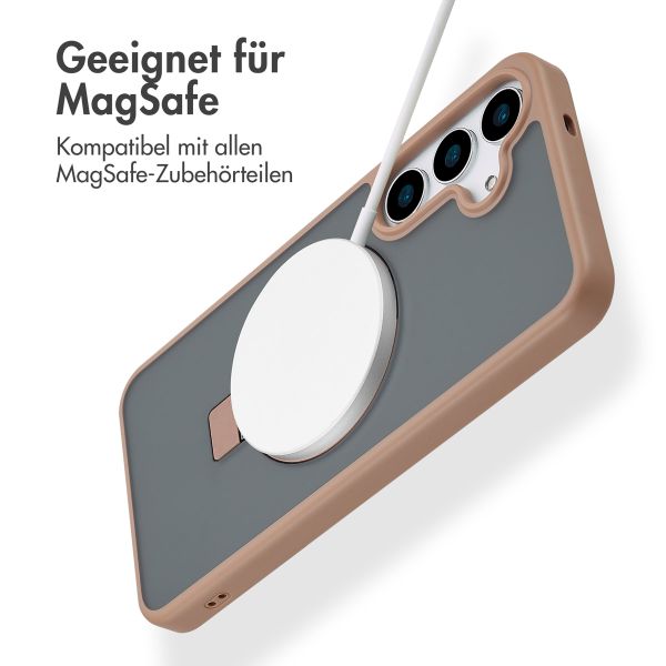 Accezz Ring Stand Backcover mit MagSafe Samsung Galaxy S25 Plus - Braun