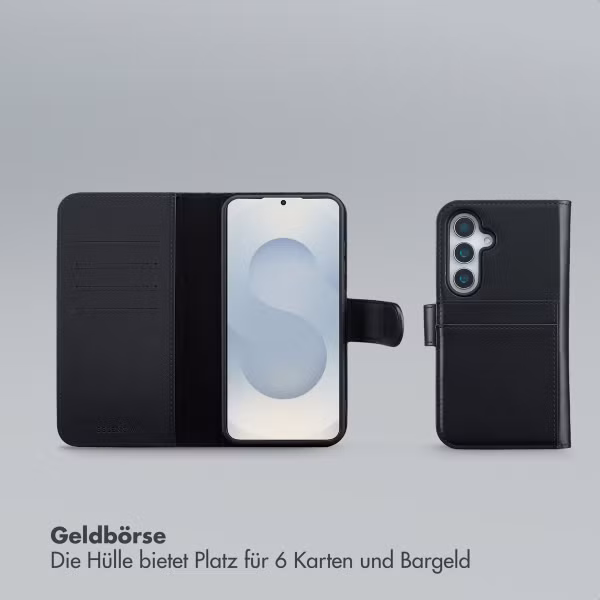 Selencia Olyn Abnehmbare Bookcase mit MagSafe Samsung Galaxy S24 / S25 - Schwarz