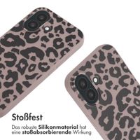 imoshion Silikonhülle design mit Band für das Apple iPhone 16 - Animal Pink