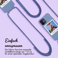 Personalisierte Color Backcover MagSafe mit abtrennbarem Band und Polaroid für iPhone 12 Pro - Ash Blue