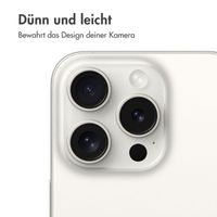 imoshion 2er-Pack Objektivschutz für Kamera für das Apple iPhone 15 Pro / 15 Pro Max - White Titanium