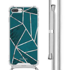 imoshion Design Hülle mit Band iPhone 8 Plus / 7 Plus - Petrol Green Graphic