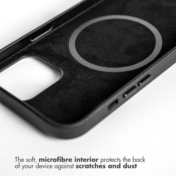 Accezz Leather Backcover mit MagSafe Apple iPhone 14 Plus - Schwarz