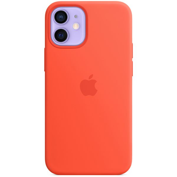 Apple Silikon-Case MagSafe für das Apple iPhone 12 Mini - Electric Orange