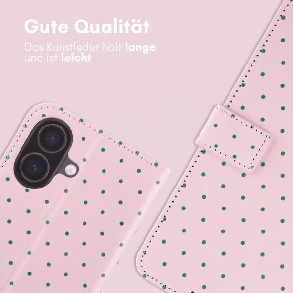 imoshion Design Klapphülle Apple iPhone 16 - Happy Dots