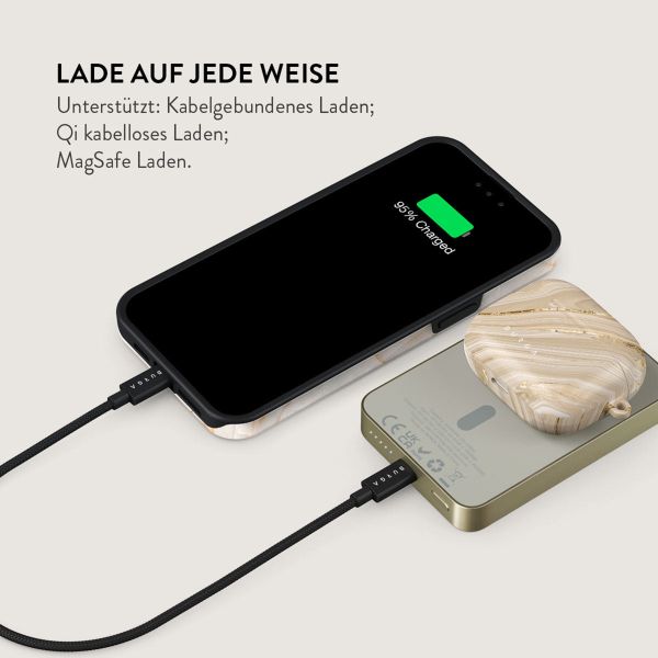 Burga Magnetische Powerbank 5.000 mAh - Geeignet für MagSafe und Qi2 - Full Glam / Gold