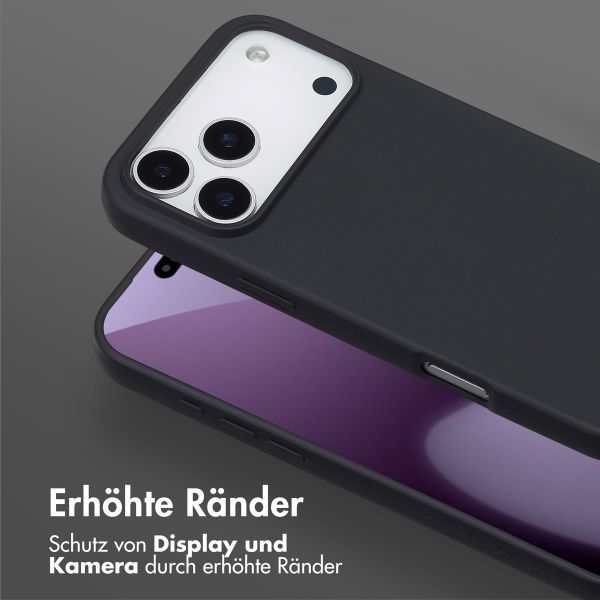 Selencia SilikonHülle mit abnehmbarem Band Apple iPhone 17 Pro Max - Schwarz