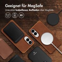 Accezz Vintage Leather Magsafe Backcover Samsung Galaxy S25 Edge - Tabacco Cognac