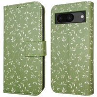 imoshion Design Klapphülle für das Google Pixel 8a - Green Flowers