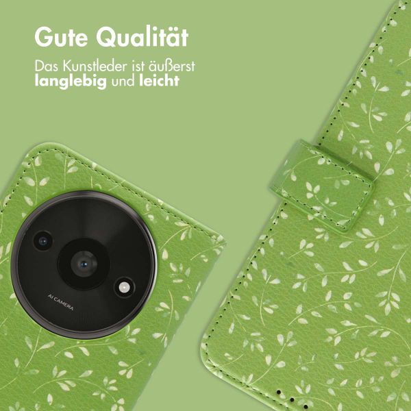 imoshion Design Klapphülle Xiaomi Redmi A3 - Green Flowers
