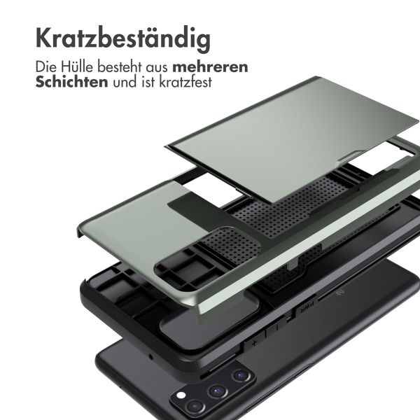 imoshion Backcover mit Kartenfach Samsung Galaxy S20 FE - Dunkelgrün
