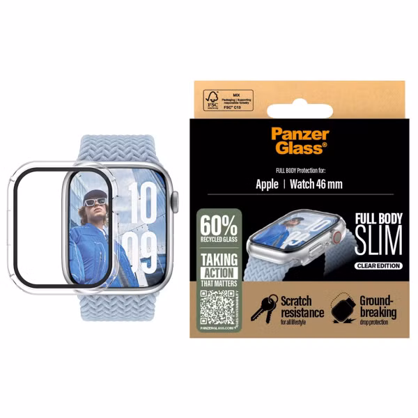 PanzerGlass Full Body Case Slim für das Apple Watch Series 10 / 11 - 46 mm - Transparent