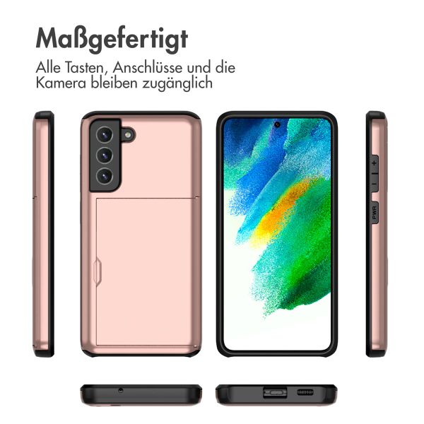 imoshion Backcover mit Kartenfach Samsung Galaxy S21 FE - Rosé gold