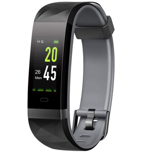 Lintelek Fitness Activity Tracker - Schwarz / Grau