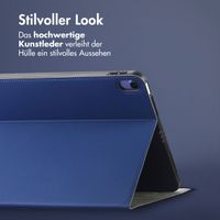 Accezz Classic Klapphülle Apple iPad 11 (2025) 11 Zoll A16 / iPad 10 (2022) 10.9 Zoll - Dunkelblau