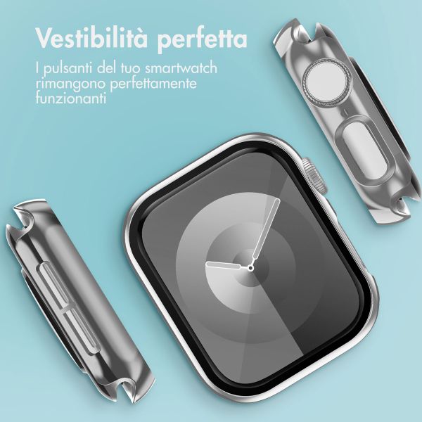 imoshion Full Cover glänzendes Hard Case Apple Watch 4 / 5 / 6 / SE - 44 mm - Silber